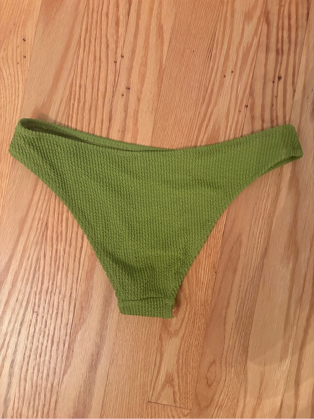 H&M Women's Olive Green Textured Swim Bikini Bottom